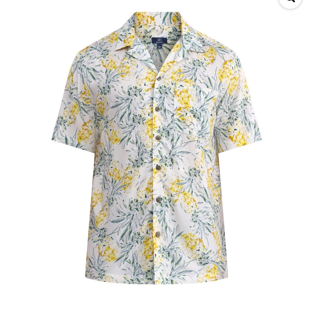 2/22 Sale‼️Yellow and Green Floral Men's Shirt